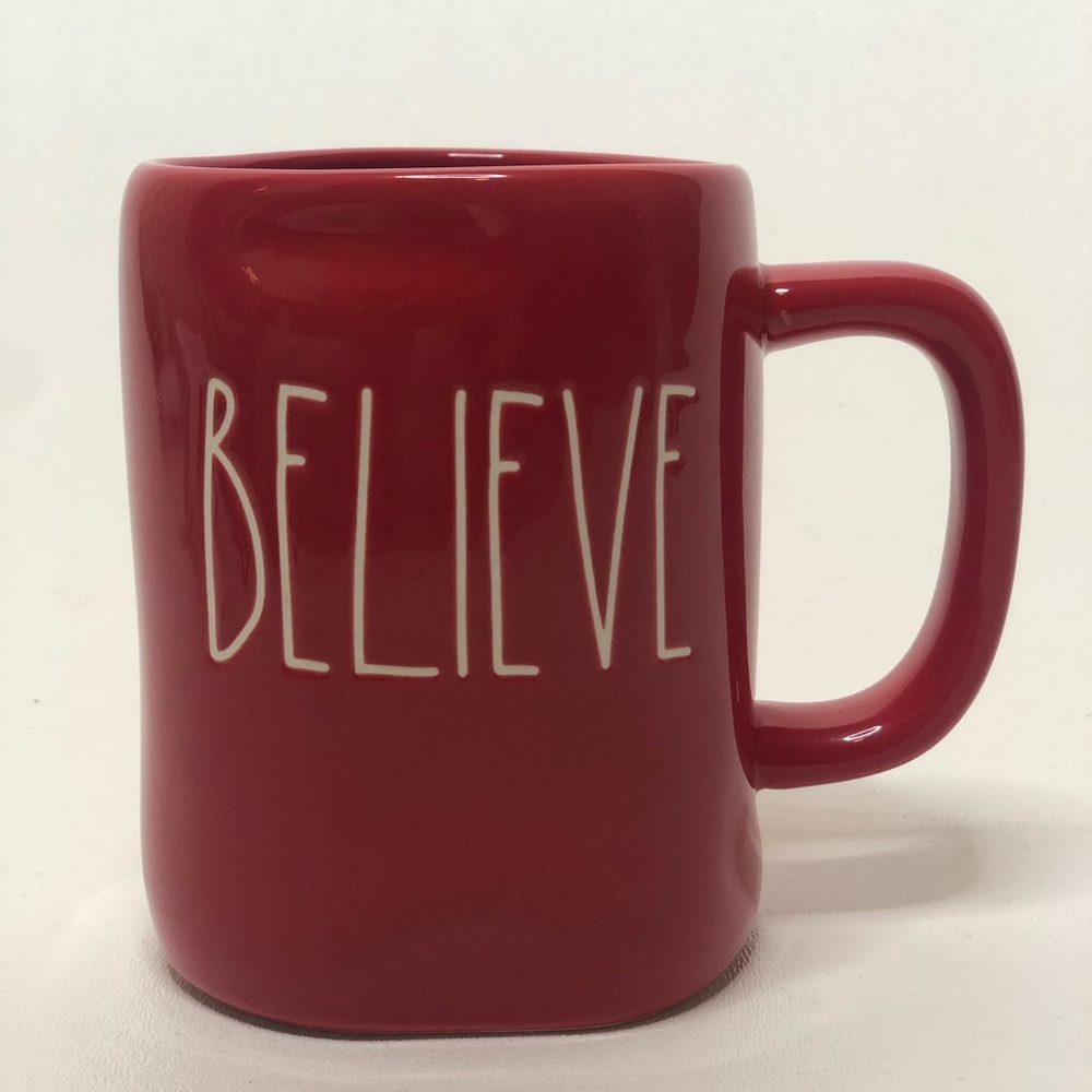 Rae Dunn Christmas Believe Red Mug Cup 2019